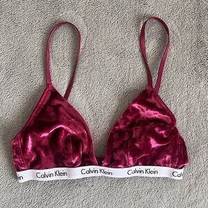 Calvin Klein Velvet Bralette
